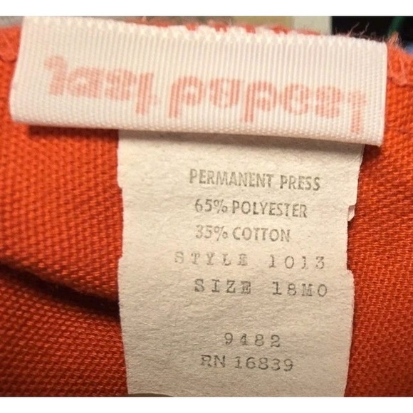 Vintage Just‎ Babes Baby Overalls Sz 18 Mos Red Clown Embroidered 70s 80s - Picture 5 of 5